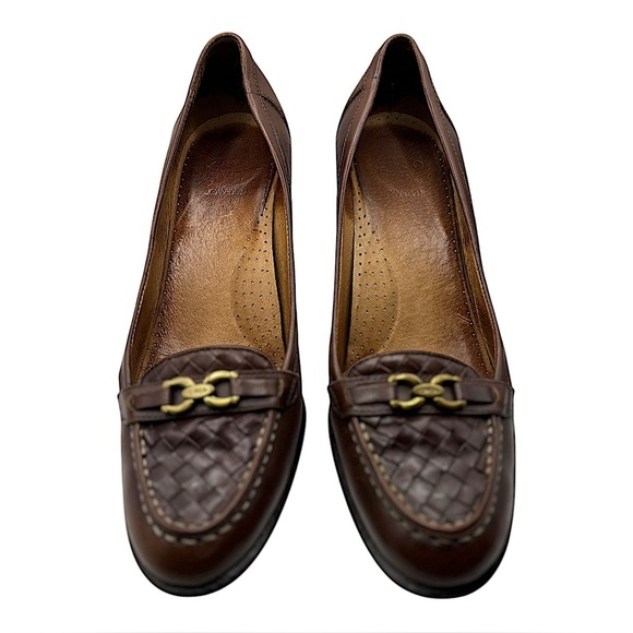 Joan & David Brown Leather Pumps Size 9.5 Heels Women’s Classic Heels - Picture 2 of 13